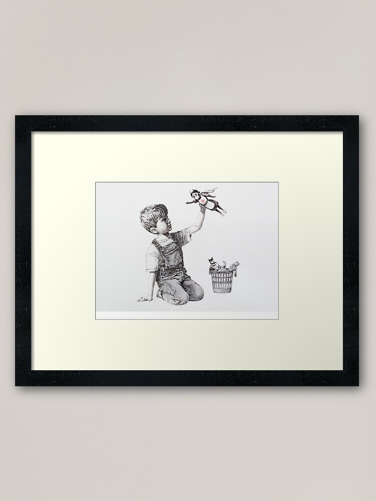 "Banksy Painting for Saints Game Changer Makes An Ideal Gift!" Framed