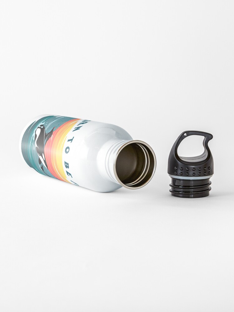 Alternate view of Born to Be Free Killer Whale Design Water Bottle