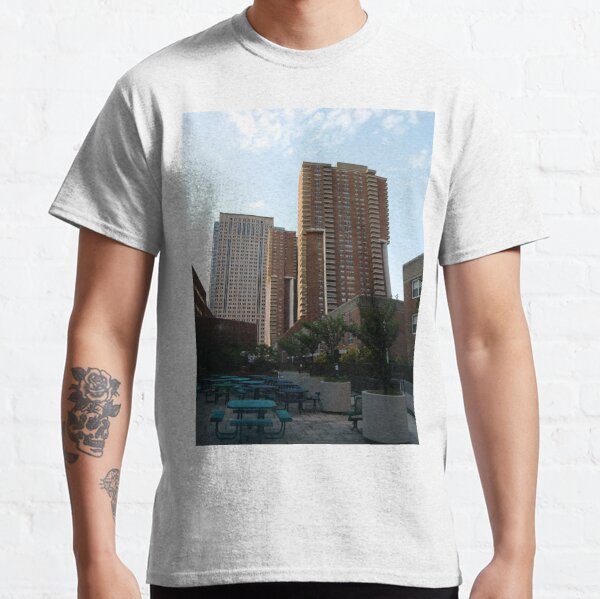 Tower Block, High-rise building, New York, Manhattan, Downtown  Classic T-Shirt