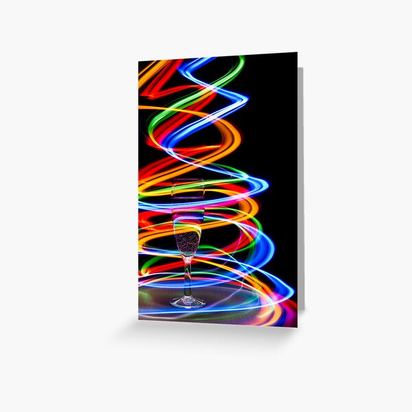 Neon Trails Greeting Card