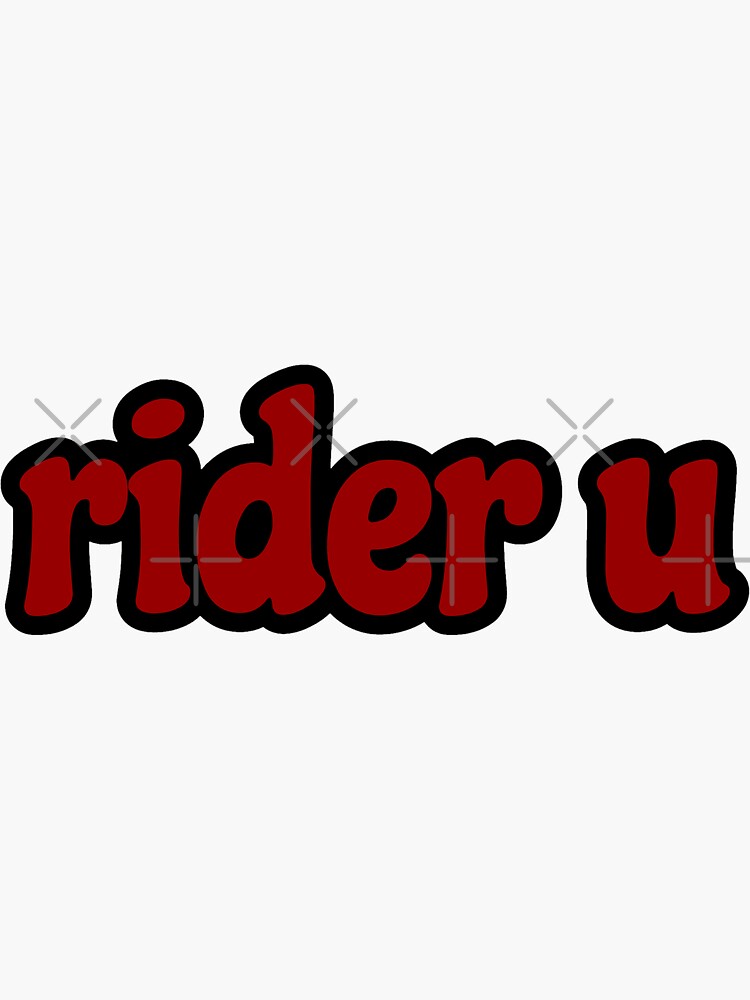 "rider university" Sticker for Sale by danielleblack04 Redbubble