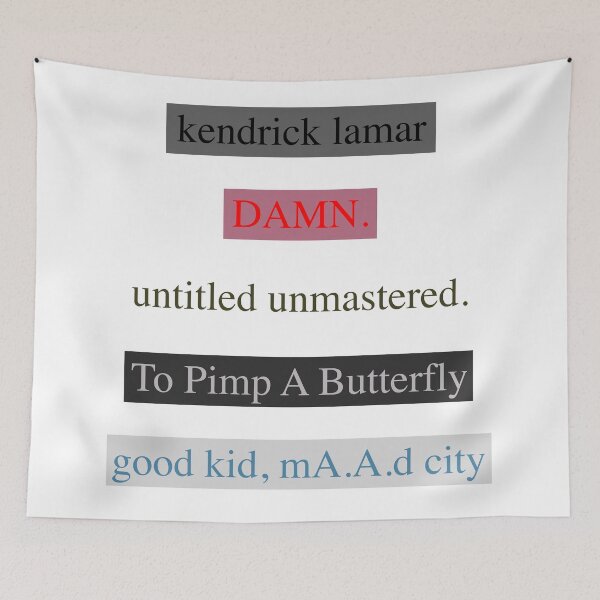 Item preview, kendrick albums in the damn. font designed and sold by SimonNeedham.