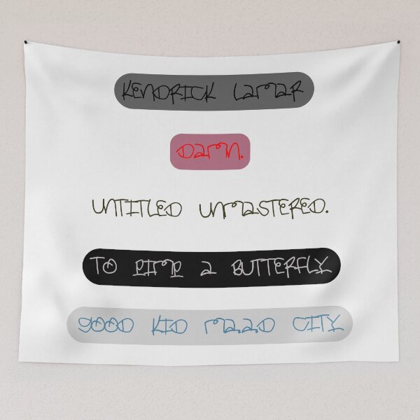 Item preview, kendrick albums in the good kid maad city font designed and sold by SimonNeedham.