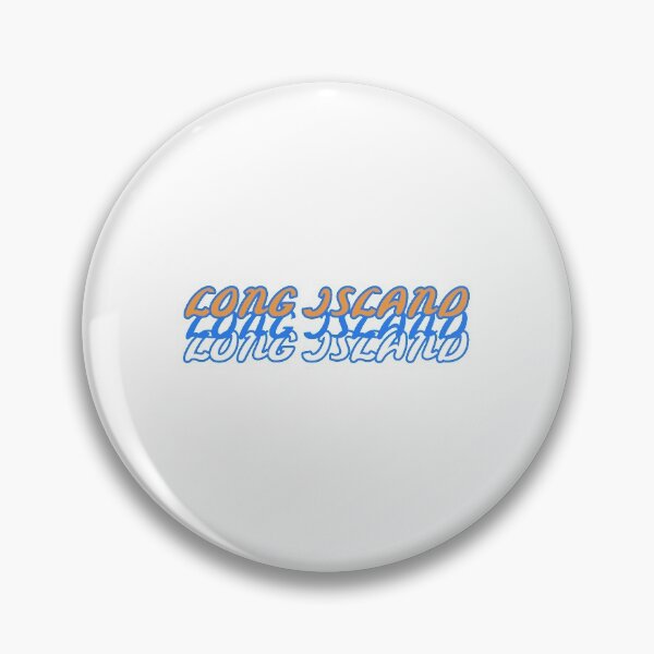 Item preview, Long Island New York Orange Blue and White Font designed and sold by Hungry Hungry  Buffalo.
