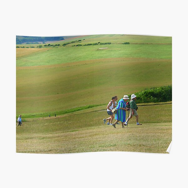 Rushing up the Hill, Beachy Head Poster
