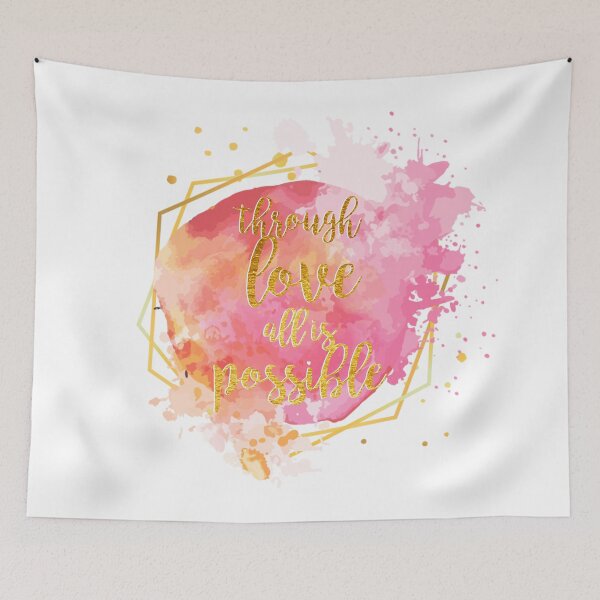 Item preview, through love all is possible pink gold designed and sold by lovely-lyrics.