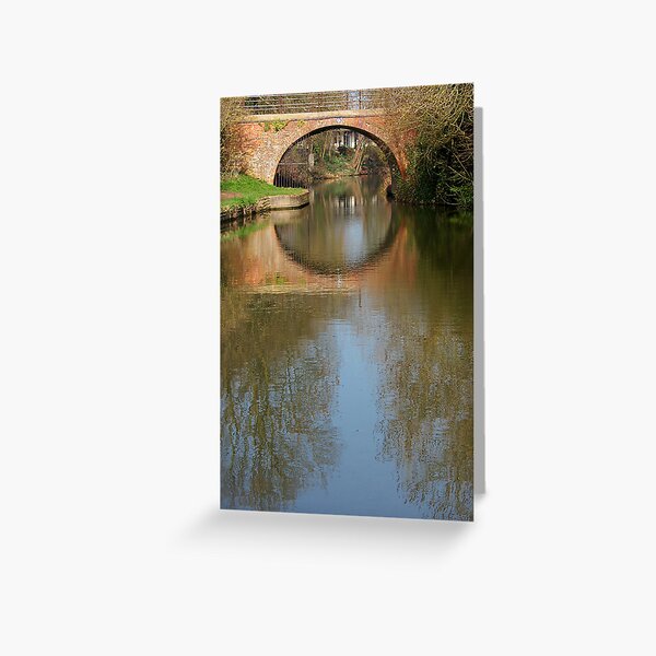 Canal Reflection, Market Harborough Grußkarte