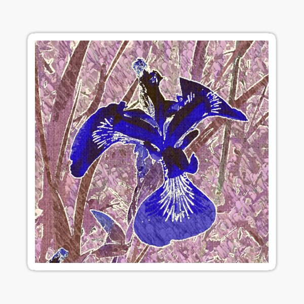 Item preview, iris in blue designed and sold by Robert Elfferich.