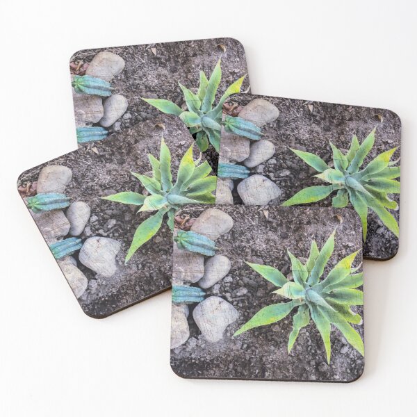 Item preview, cactus with green leaves and stone on the ground designed and sold by Mrvell.