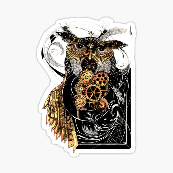 Steampunk wisdom Sticker