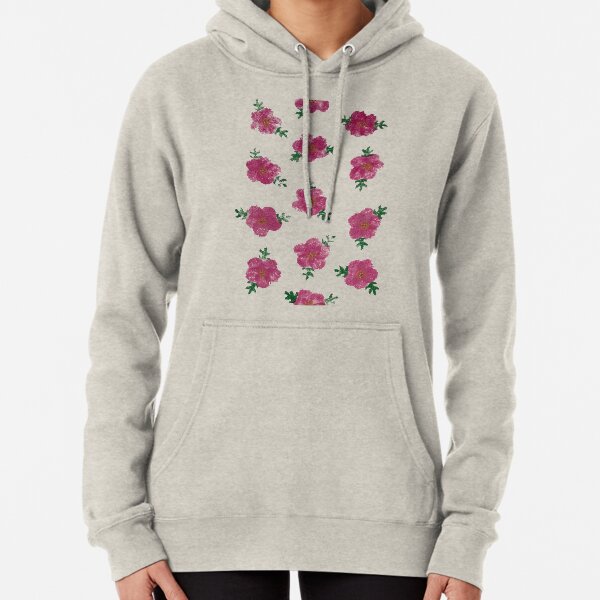 Painted Flowers Pullover Hoodie