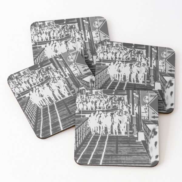 Item preview, crowded on the wooden walkway in black and white designed and sold by Mrvell.