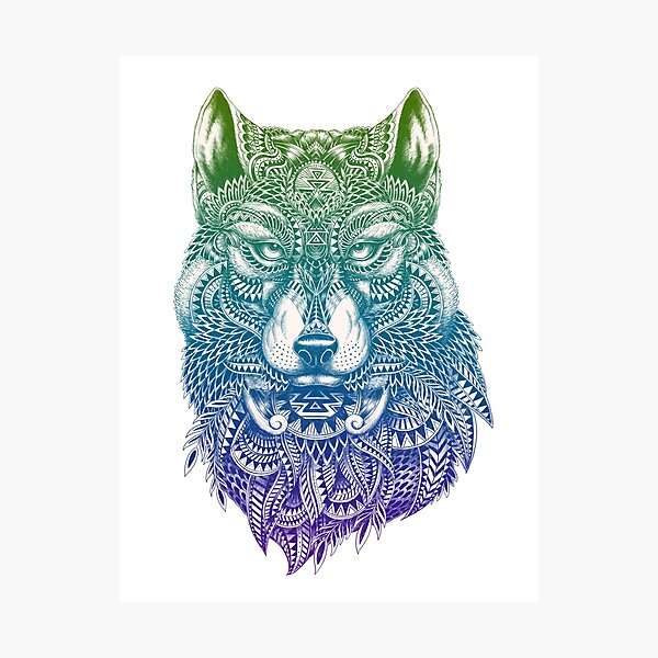 Item preview, lobo abstracto designed and sold by HINKLE.