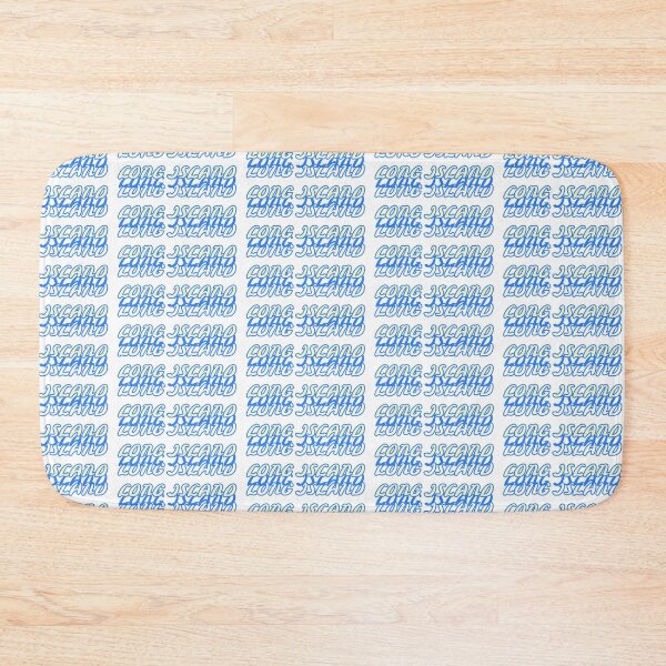 Item preview, Long Island New York Yellow Blue and White Beach Wave Sand Font designed and sold by Hungry Hungry  Buffalo.
