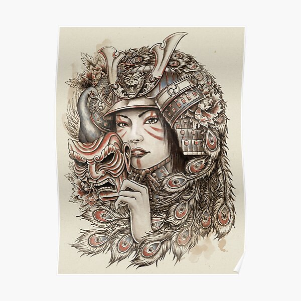 Peacock Samurai Poster