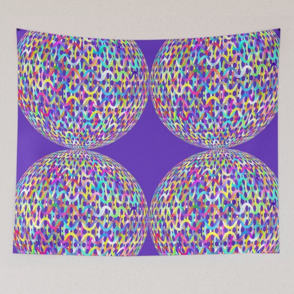 Item preview, Multicoloured Sphere Vibrant Textile  designed and sold by 104paul.