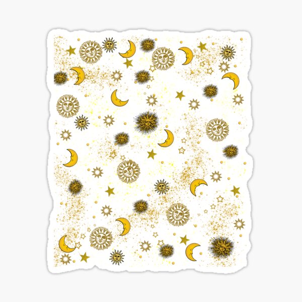 Vista previa del artículo con la obra «¡Gráfico de sol, luna y estrellas vintage!», diseñado y vendido por ArtsyHart.