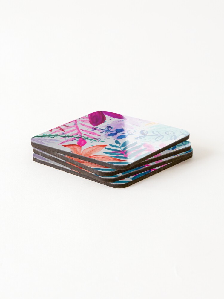 Thumbnail 4 of 5, Coasters (Set of 4), Bright Boho  designed and sold by SpringCandy.