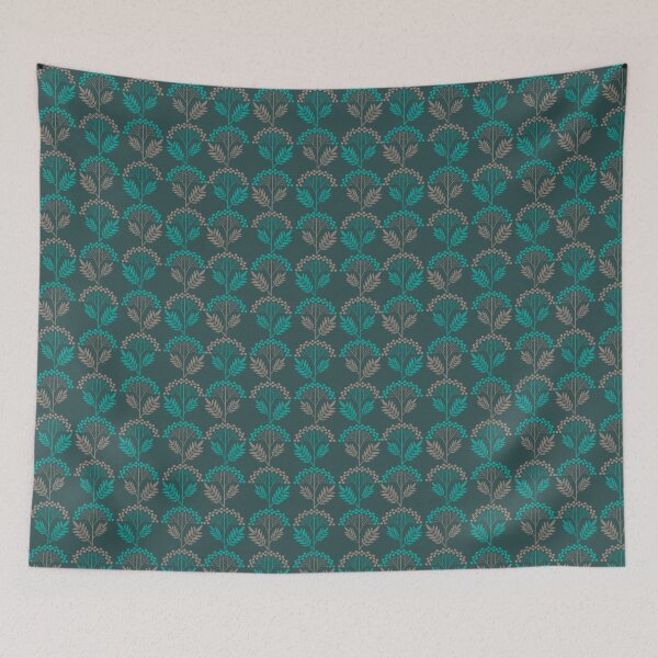Item preview, Blue Plant Pattern designed and sold by lanolga.