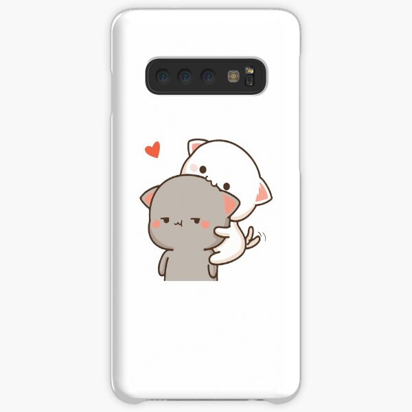 Peach Eating Goma Mochi Cat Nom Samsung Galaxy Snap Case