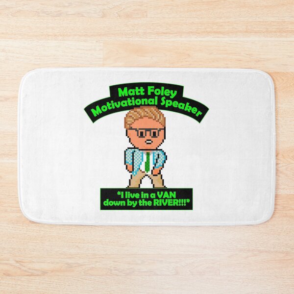 Item preview, Pixel Matt Foley Motivational Quote I Live in a VAN Down By the RIVER designed and sold by gkillerb.