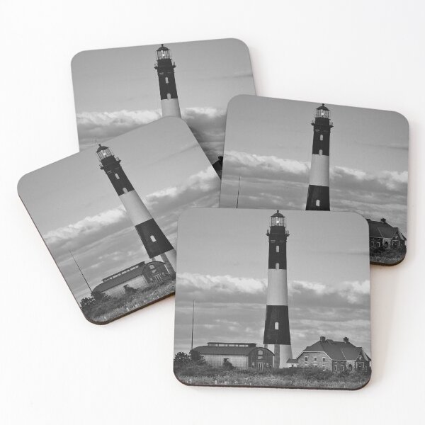 Item preview, Fire Island Lighthouse in Black & White designed and sold by floofpictures.