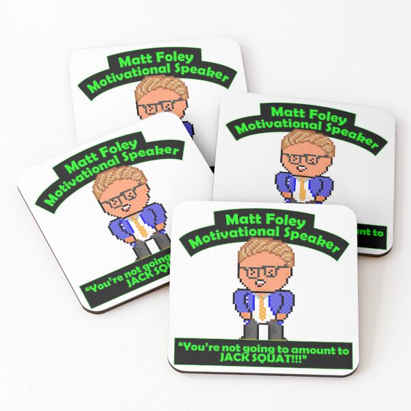 Artikelvorschau, Pixel Matt Foley Motivationszitat Du wirst nicht zu JACK SQUAT kommen !!! entworfen und verkauft von gkillerb.