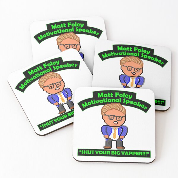 Artikelvorschau, Pixel Matt Foley Motivationszitat SCHLIESSEN SIE IHR GROSSES YAPPER !!! entworfen und verkauft von gkillerb.
