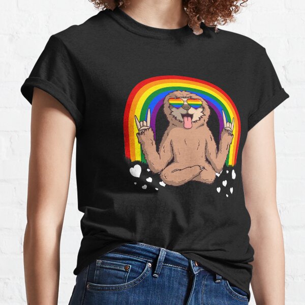 Gay Pride Rainbow Sloth LGBTQ Classic T-Shirt