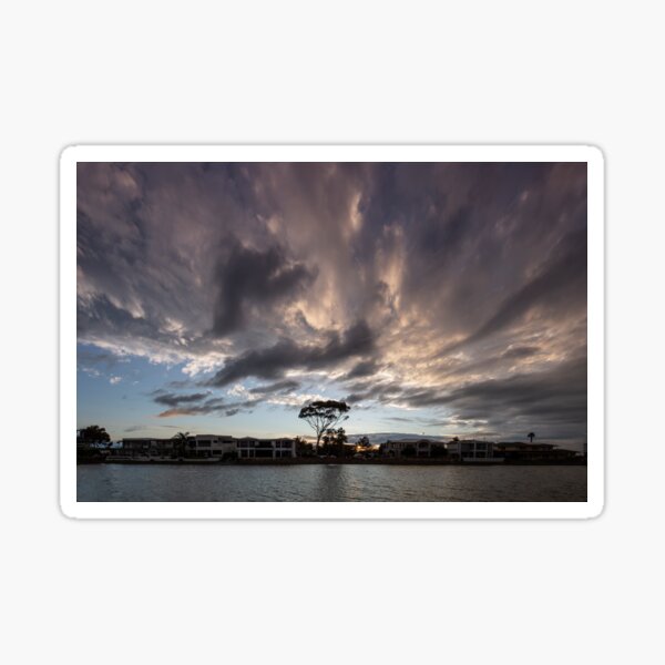 Dramatic Sunset at Delfin Island West Lakes Sticker