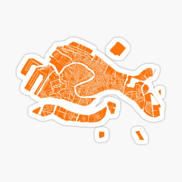 Item preview, Venice Map (Orange) designed and sold by CartoCreative.