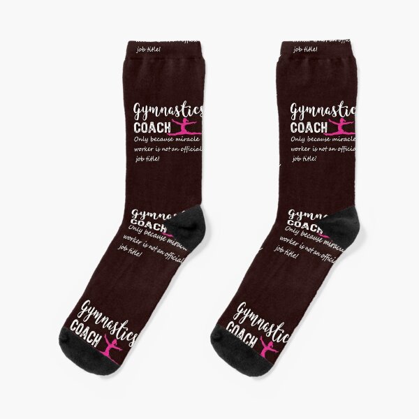 CMNIM Gymnastics Gifts Socks 2 Pair Funny Gymnastics Socks for Girls Gifts  for Gymnastics Lovers Team Coaches Novelty Socks