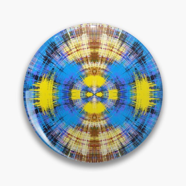 Item preview, blue yellow and brown circle plaid pattern  designed and sold by Mrvell.