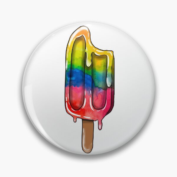 Item preview, Watercolor rainbow popsicle designed and sold by Createartforfun.