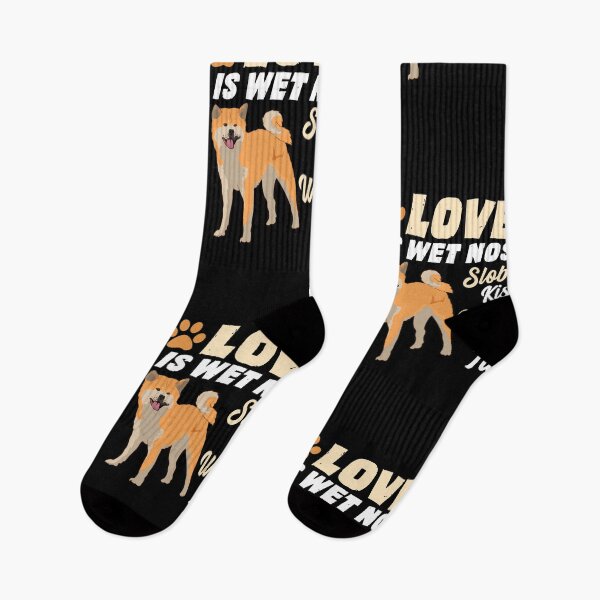Item preview, Love is wet noses Akita dog pet gift designed and sold by redshirtz.