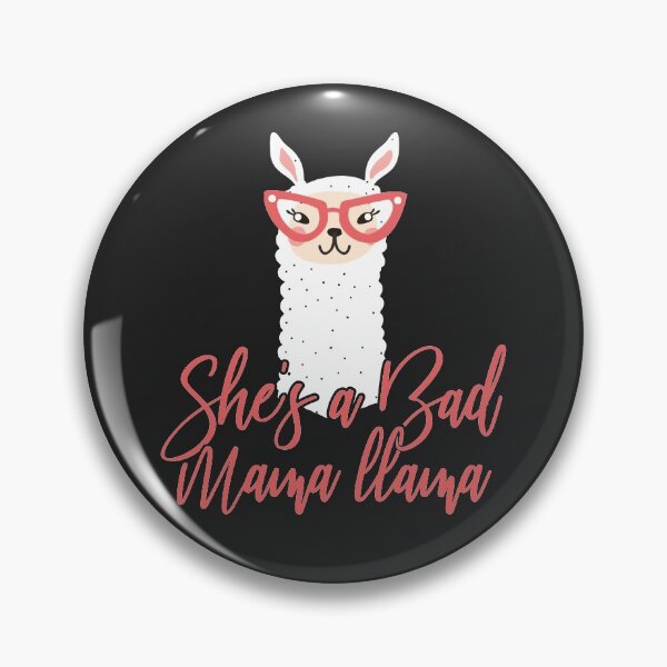Item preview, Shes a Bad Mama Llama cute alpaca in pink glasses gift for mom lover funny  designed and sold by alenaz.