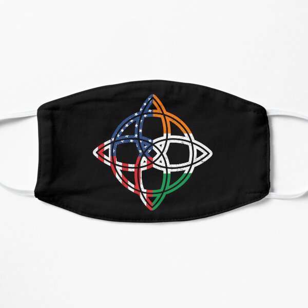 Irish American Flag Ireland Celtic Knot Compass Rose Flat Mask