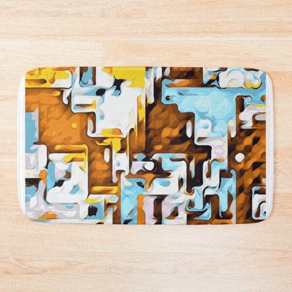 Item preview, brown yellow and blue drawing abstract designed and sold by Mrvell.