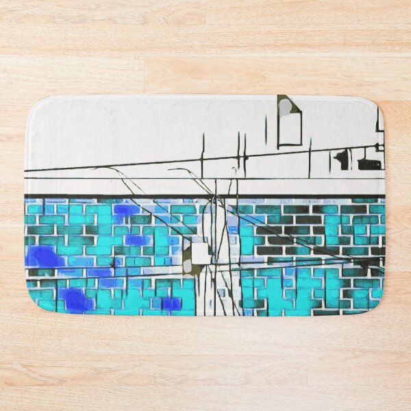 Item preview, blue and dark blue brick building  designed and sold by Mrvell.