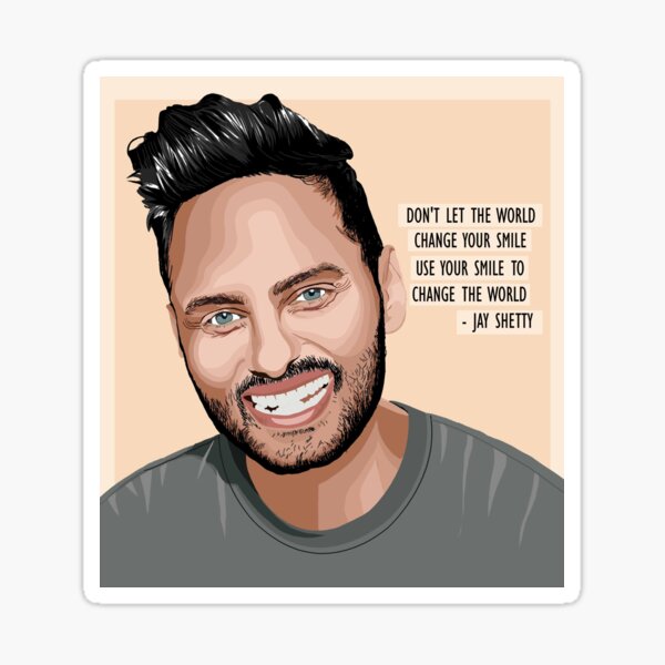 Item preview, Jay Shetty t-shirts, Jay Shetty poster, Jay Shetty lovers Sticker designed and sold by designergirl22.