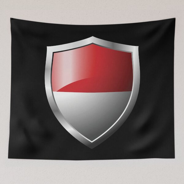 Item preview, Strong Monaco Flag Shield Country designed and sold by HelloFromAja.