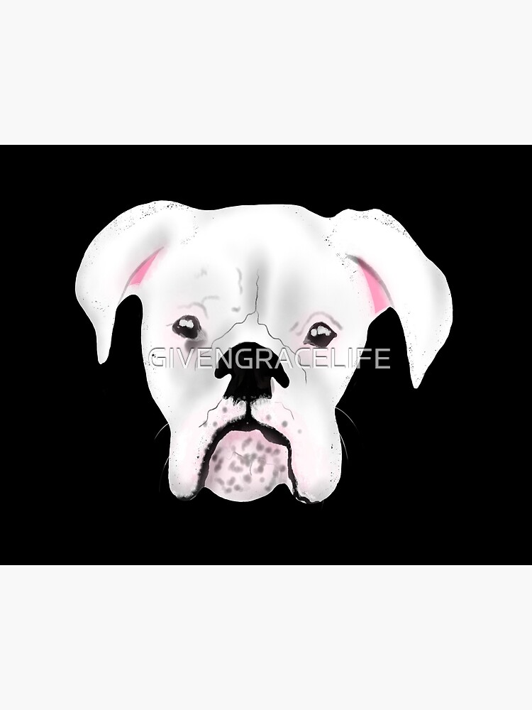 Ein Super Susser Weisser Boxerhund Hier In Den Usa Galeriedruck Von Givengracelife Redbubble