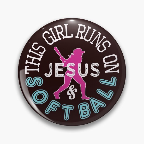 Item preview, Cute This Girl Loves Jesus and Softball Faith Gift designed and sold by LGamble12345.