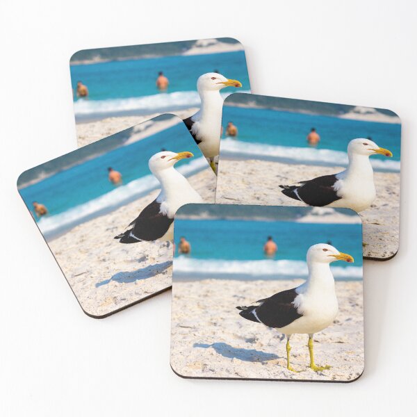 Item preview, Seagull over beach sand designed and sold by julioricco.