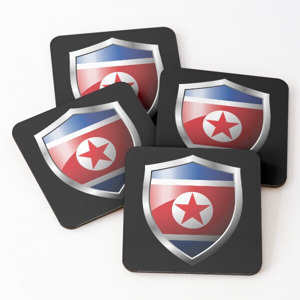 Item preview, Fuerte Corea del Norte Bandera Escudo País designed and sold by HelloFromAja.