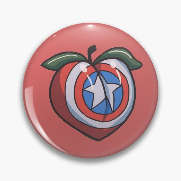 Captain America Shield Button Badge Metal Pin