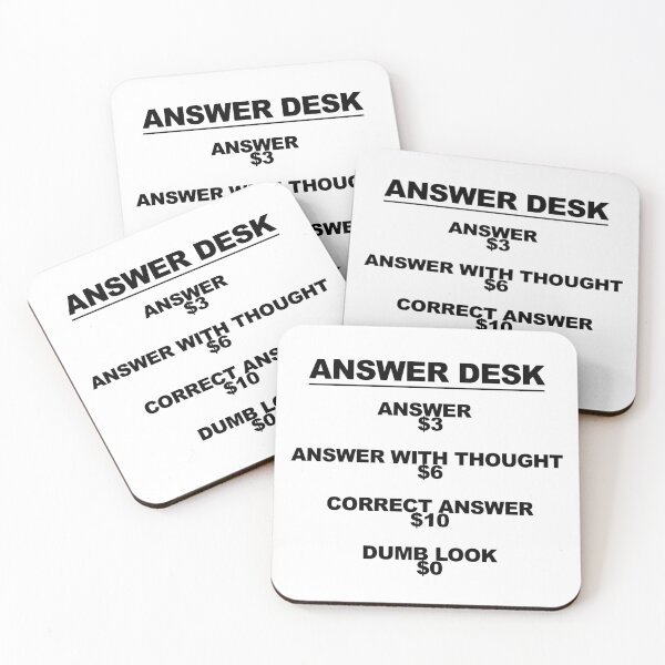 Item preview, ANSWER DESK - Shirt, Stickers and Others (WHITE) designed and sold by ChrisChrossie.