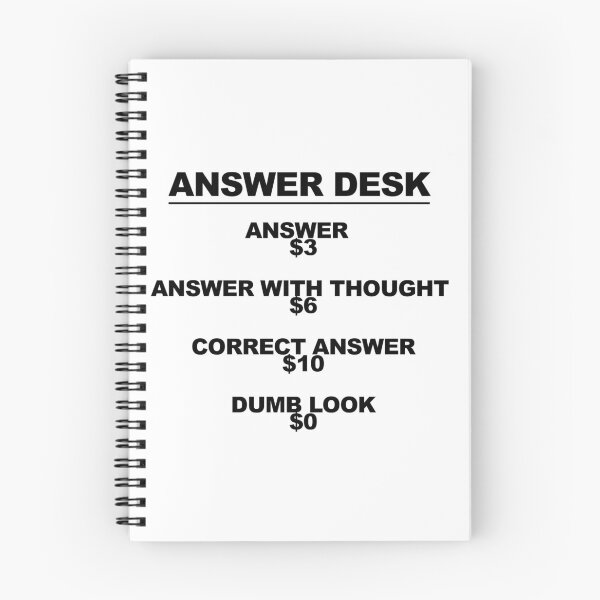 Item preview, ANSWER DESK - Shirt, Stickers and Others (WHITE) designed and sold by ChrisChrossie.