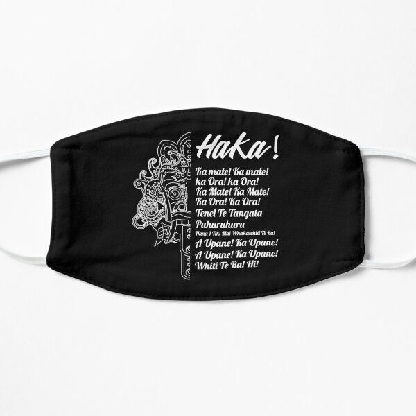 New Zealand Maori Haka Ka Mate Rugby Flat Mask