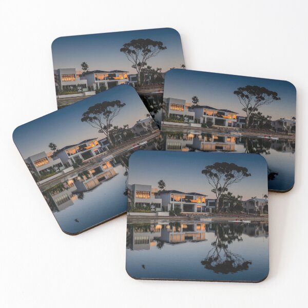 Item preview, Refracciones coloridas de Sunrise en las ventanas e imagen reflejada en el agua designed and sold by jiashu xu.